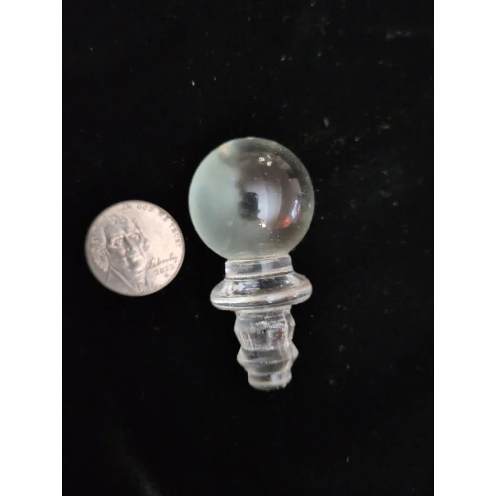 Clear Glass Sphere Decanter Bottle Stopper - Great Condition